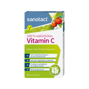 SANOTACT 100% looduslik C-vitamiin (30 kirsimaitselist imemistabletti) / 51g