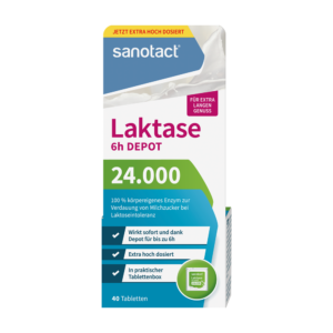 SANOTACT Toidulisand "Laktaasensüüm 24.000" 40 tbl. / 16g