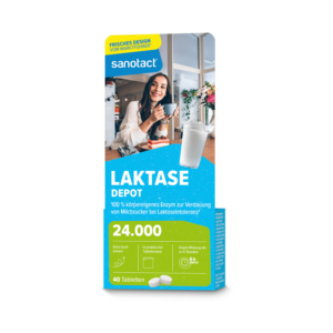 SANOTACT Пищевая добавка "Энзим лактазы 24.000", 40 табл. / 15г