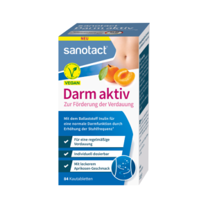 SANOTACT toidulisand Darm Aktiv kiudaine inuliiniga. 84 närimistabletti / 115g